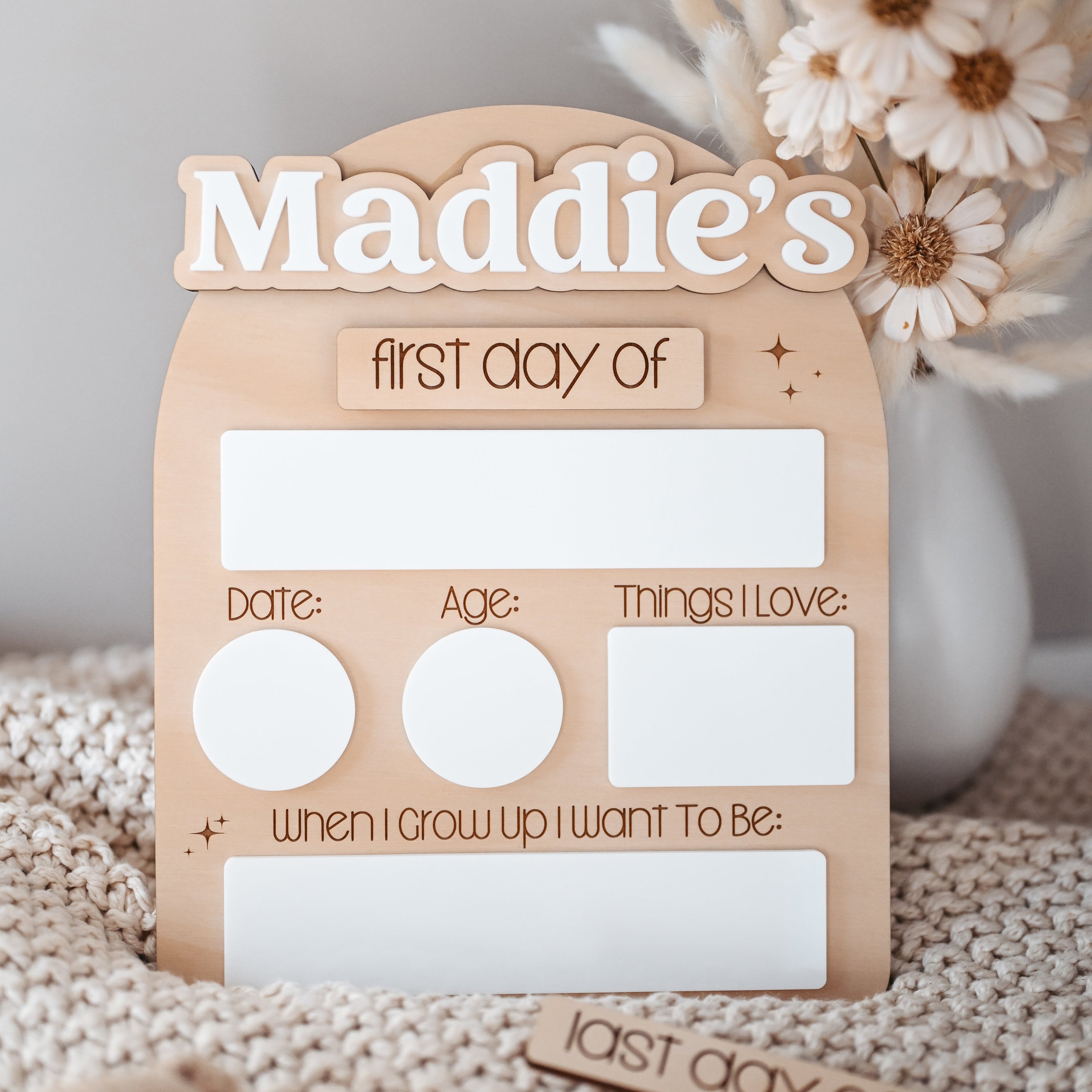 First Day / Last Day Boards