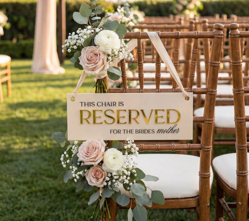 'Reserved' Seating Sign - Heirloom + Gold