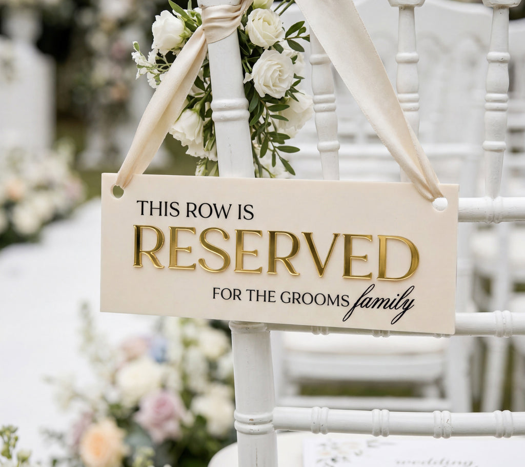 'Reserved' Seating Sign - Heirloom + Gold