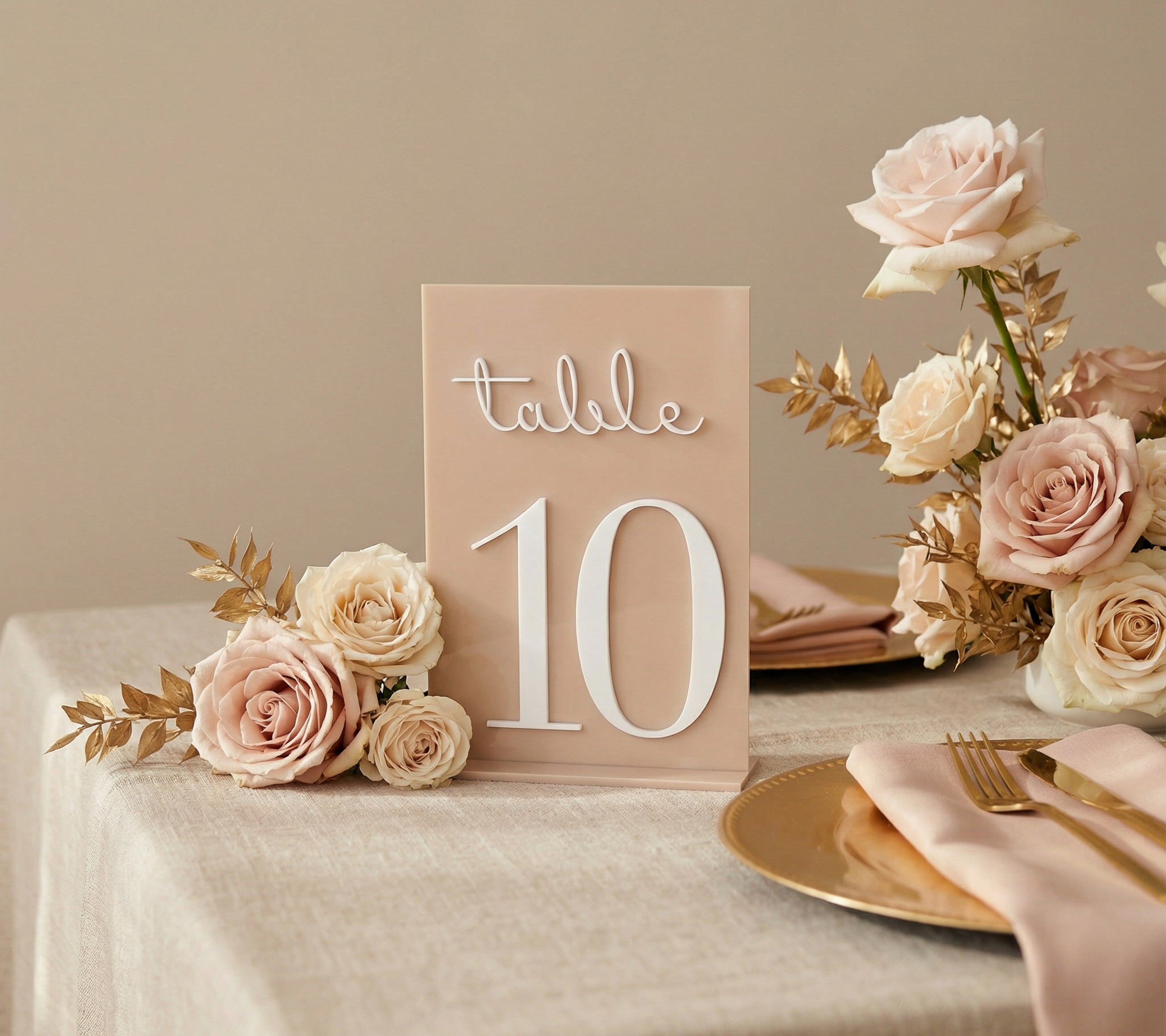 Cashmere Glossy Table Numbers