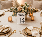 White & Black Glossy Table Numbers