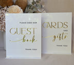 White + Gold Guest Book Sign