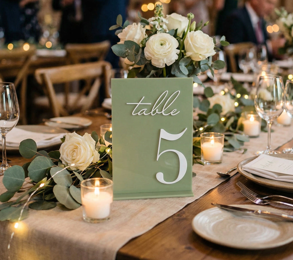 Eucalyptus Glossy Table Numbers
