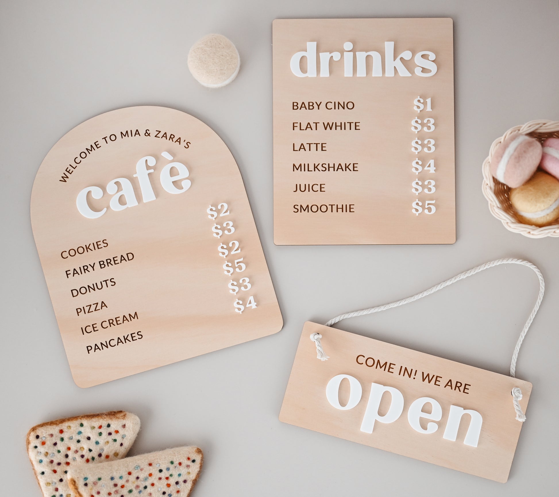 Personalised Café Menu