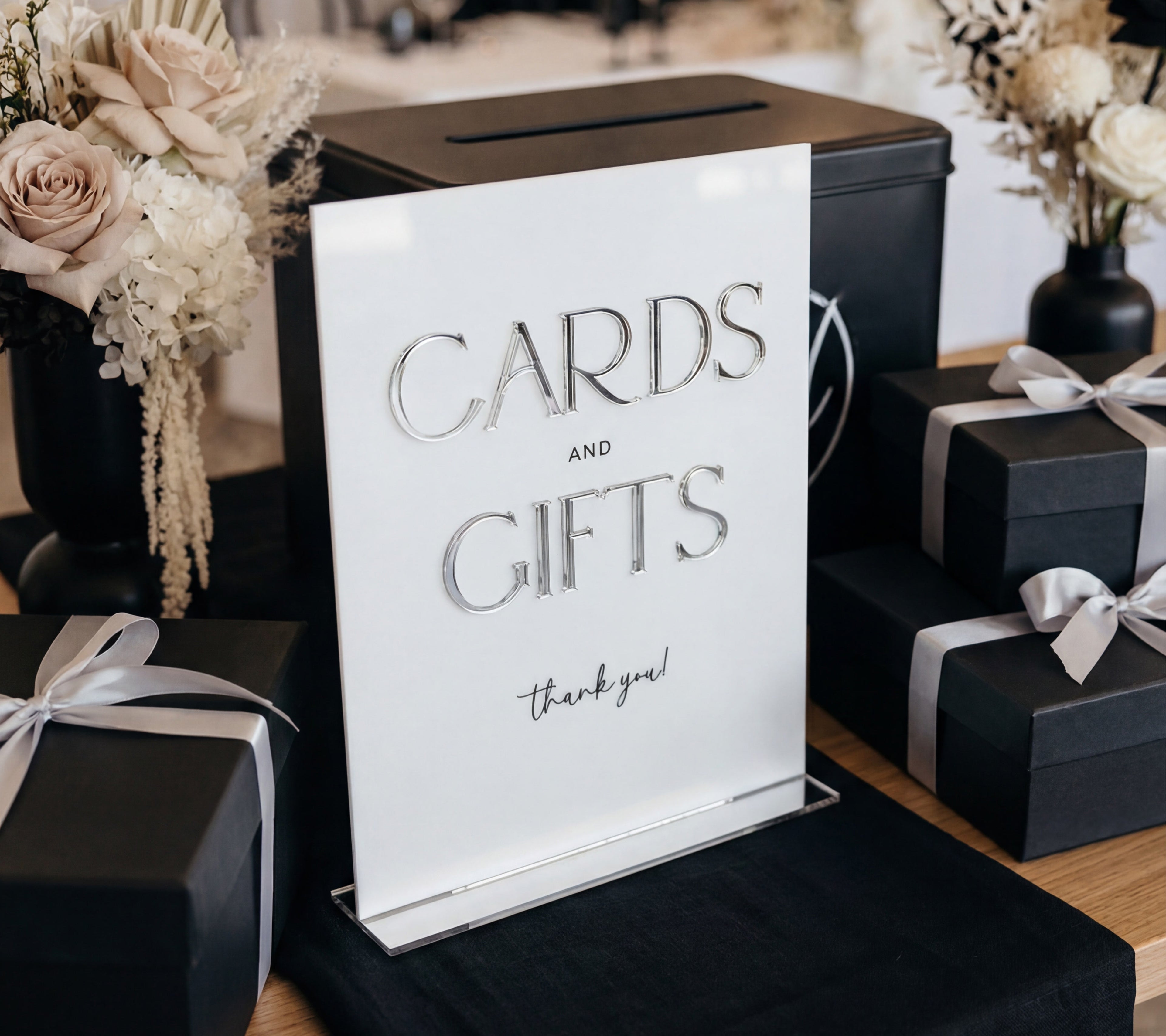 Gold Mirror Cards & Gifts Sign