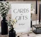 Silver Mirror Cards & Gifts Sign