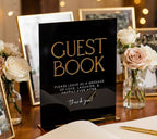 Black + Gold Guest Book Sign