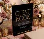 Black + Gold Guest Book Sign