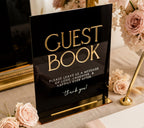 Black + Gold Guest Book Sign