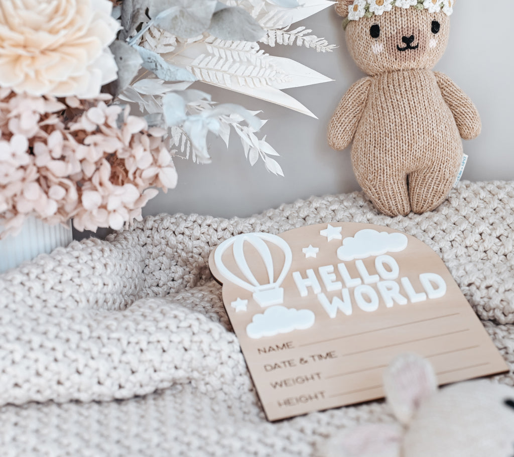 'Hello World' Announcement Plaque