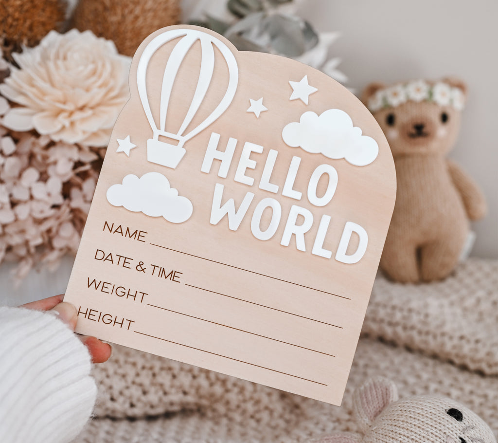'Hello World' Announcement Plaque