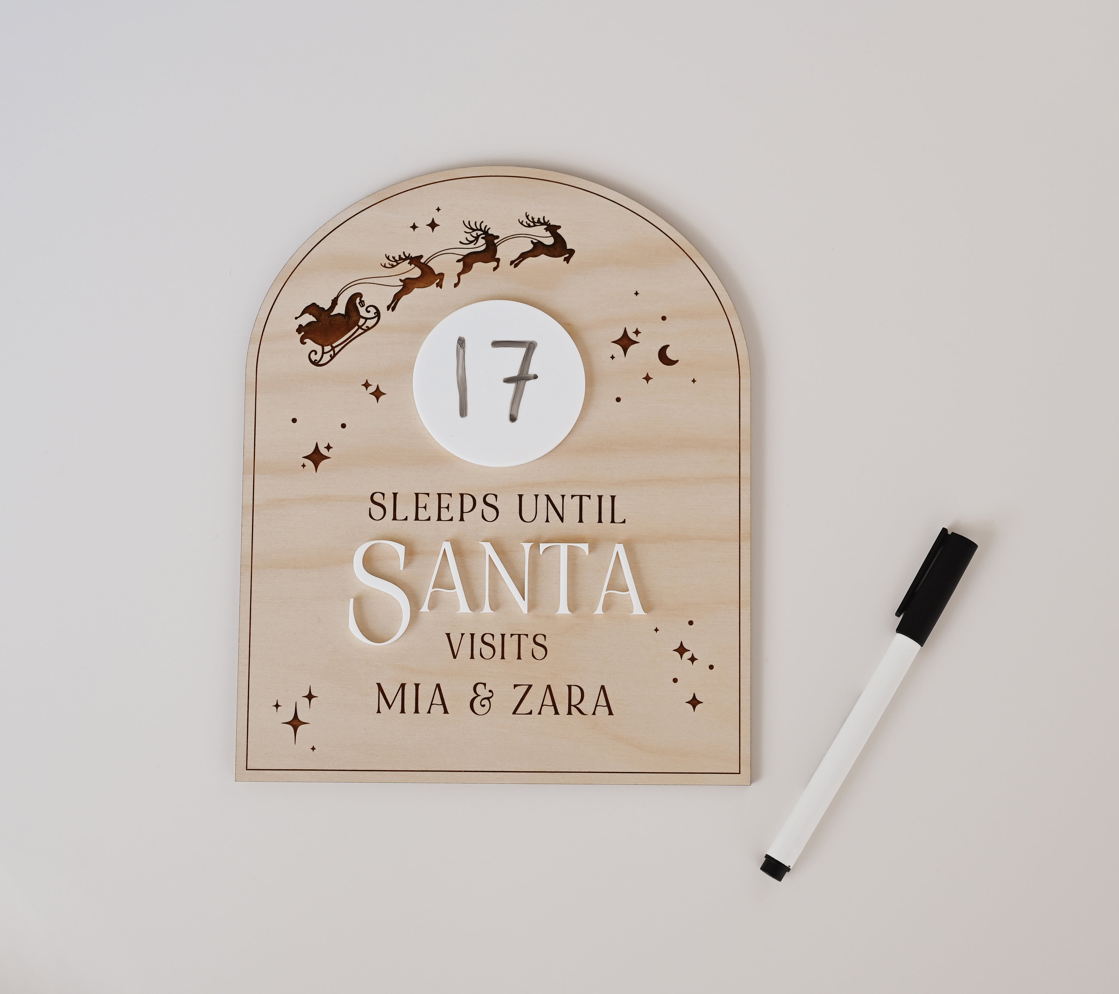 'Sleeps Till Santa' Countdown Board