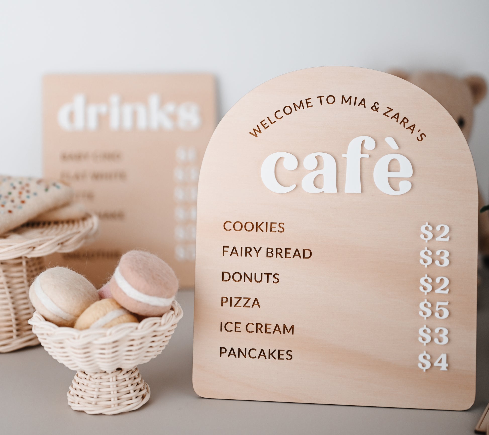 Personalised Café Menu