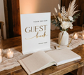 White + Gold Guest Book Sign