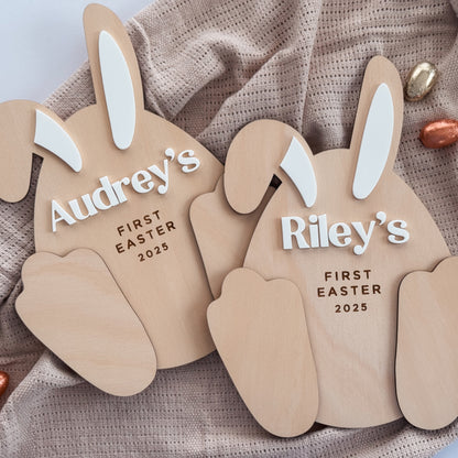 'My First Easter' Footprint Sign