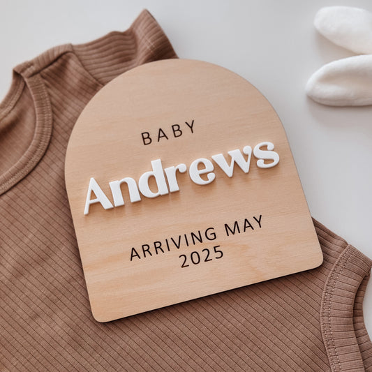 Pregnancy Announcement Plaque