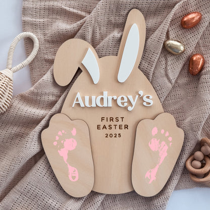'My First Easter' Footprint Sign