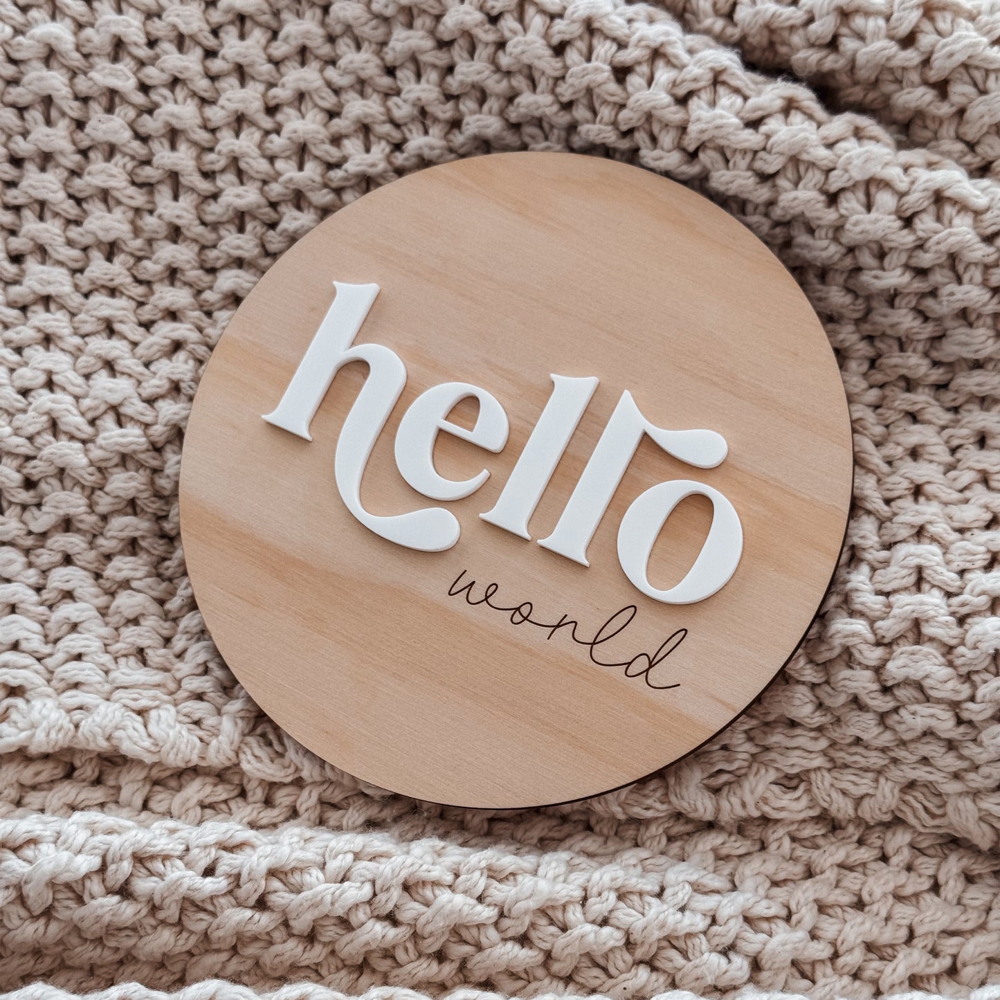 'Hello World' Announcement Plaque