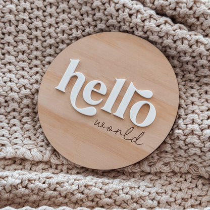 'Hello World' Announcement Plaque