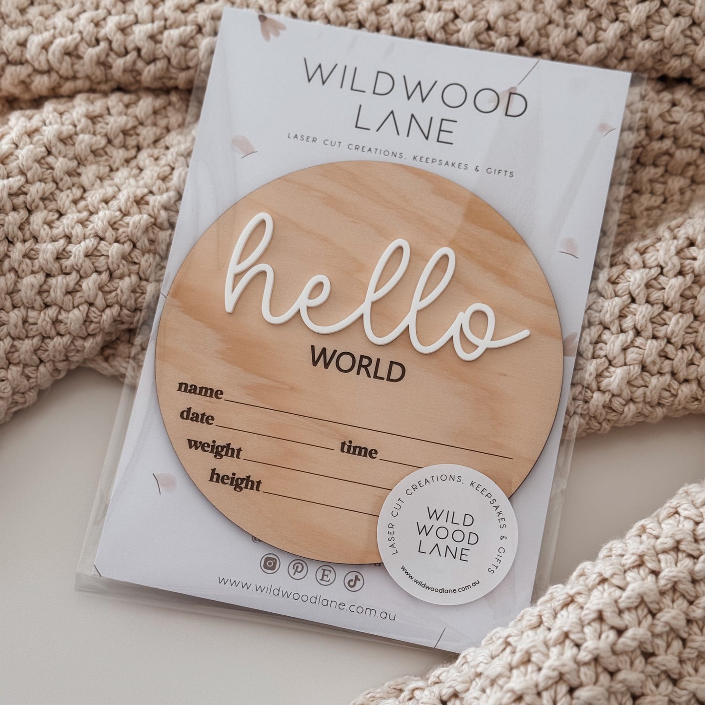 'Hello World' Announcement Plaque
