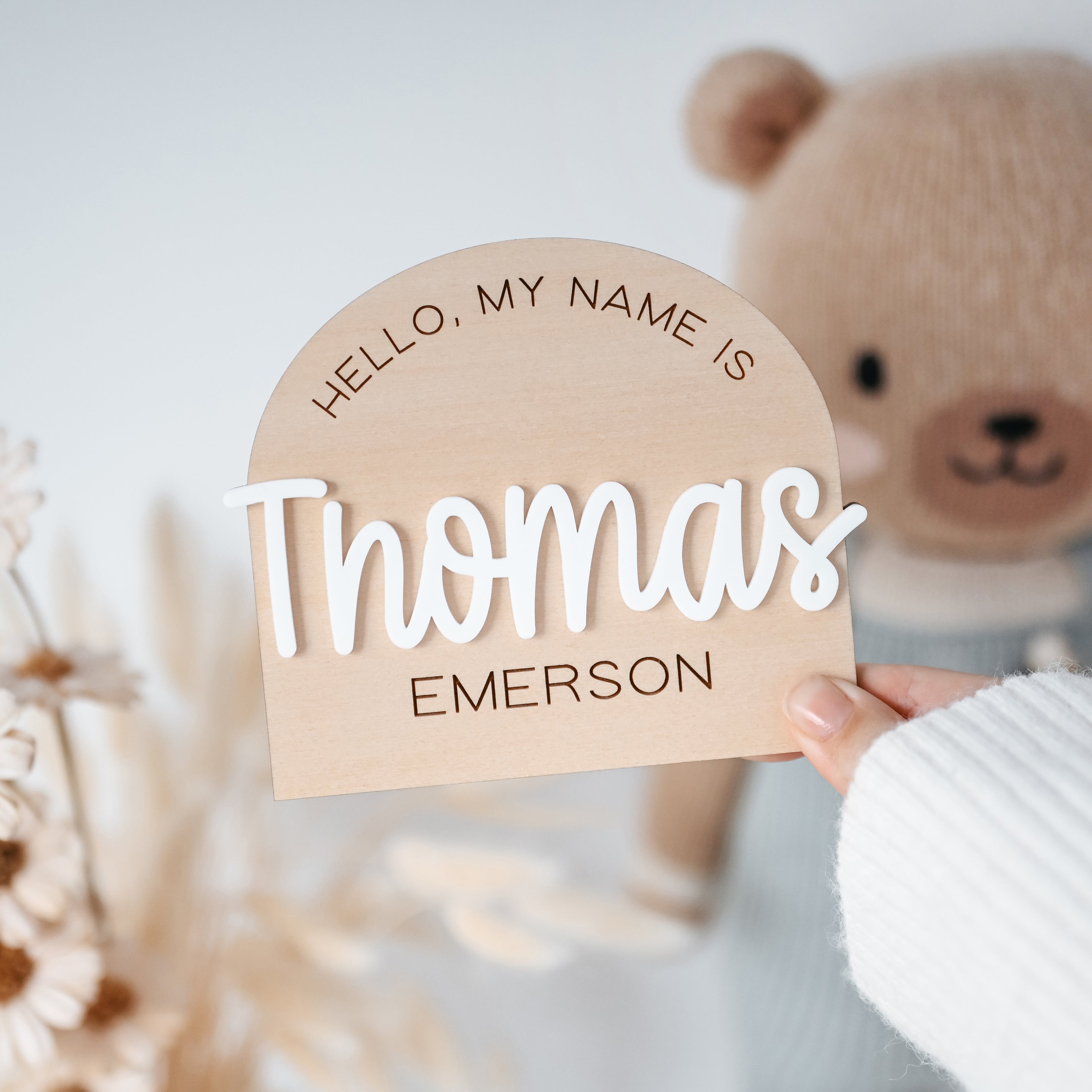 Personalised Announcement Plaque Duo