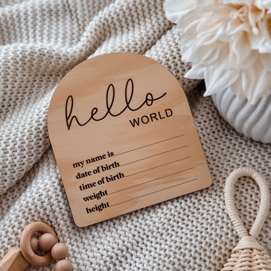 'Hello World' Announcement Plaque