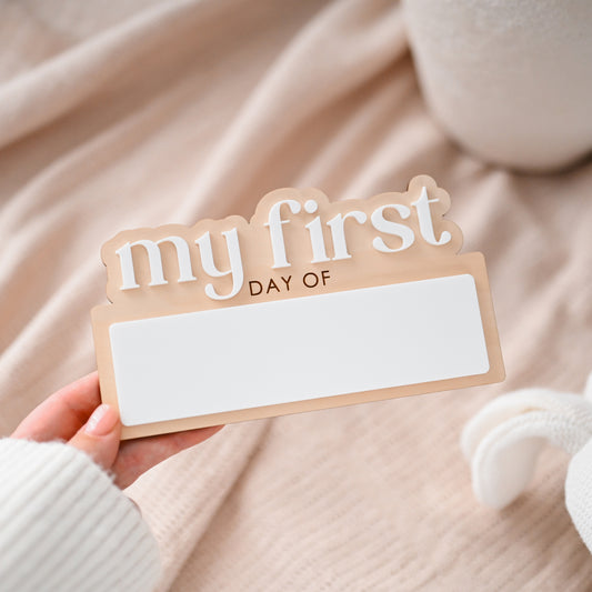 'First Day Of' Writeable Milestone Board