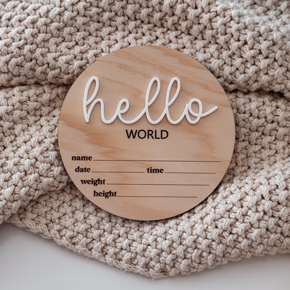 'Hello World' Announcement Plaque