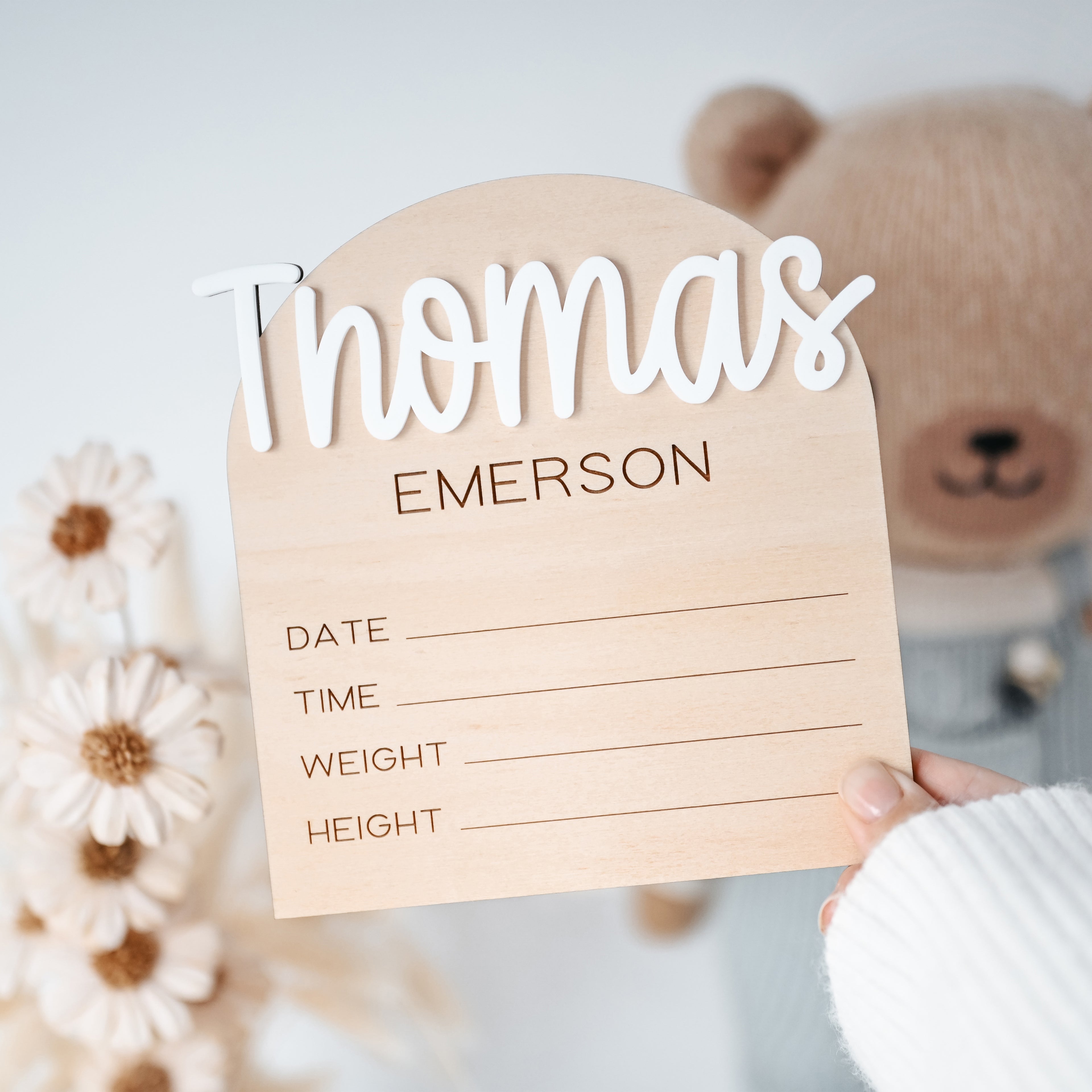 Personalised Announcement Plaque Duo