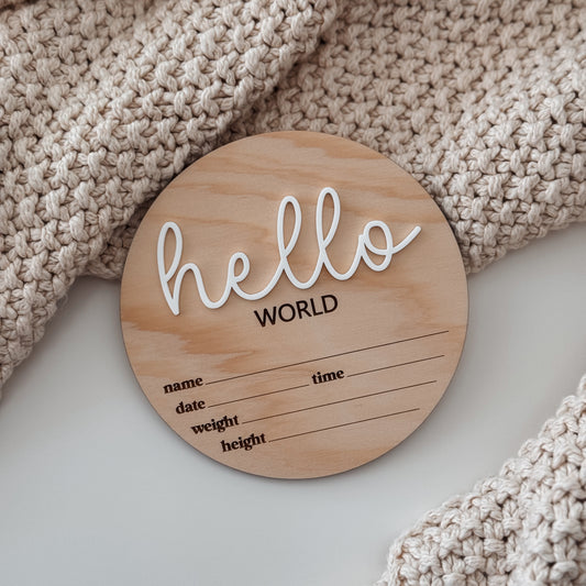 'Hello World' Announcement Plaque